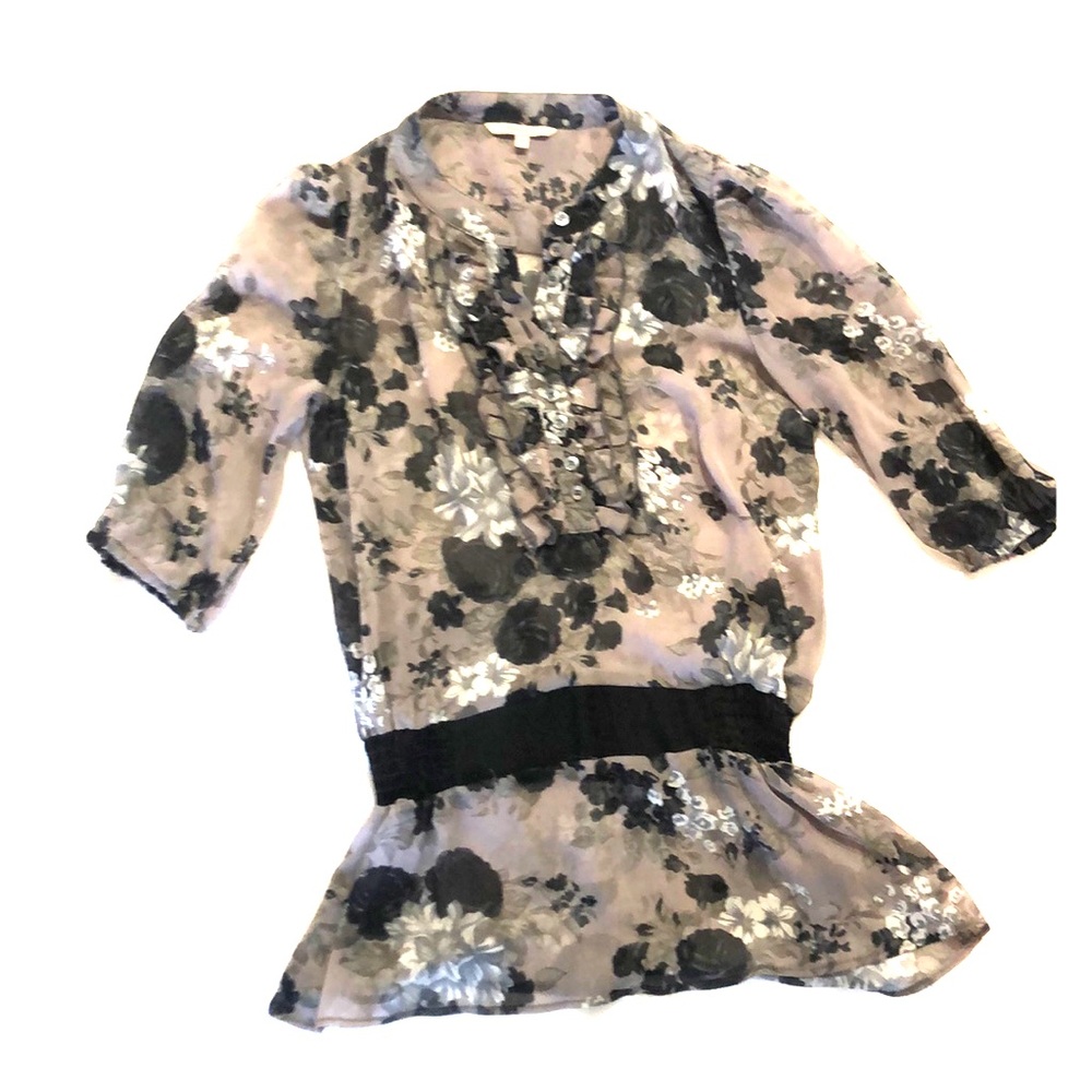 Sheer floral blouse sz small